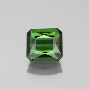 Tourmaline vert naturelle taille émeraude, 1,81 ct, VVS-VS