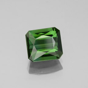 Tourmaline vert naturelle taille émeraude, 1,81 ct, VVS-VS