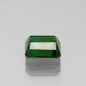 Tourmaline vert naturelle taille émeraude, 1,81 ct, VVS-VS