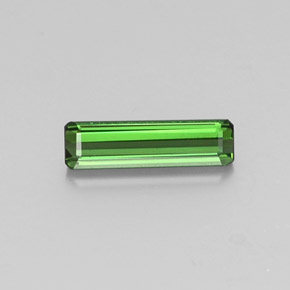 Tourmaline vert naturelle taille émeraude, 1,27 ct, VVS-VS