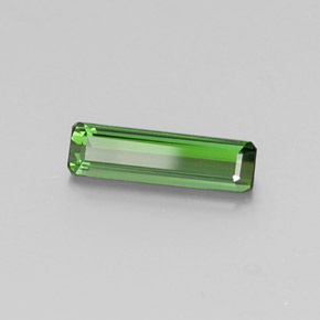 Tourmaline vert naturelle taille émeraude, 1,27 ct, VVS-VS