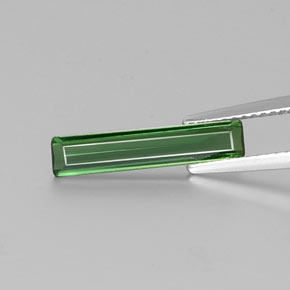 Tourmaline vert naturelle taille émeraude, 1,14 ct, VS