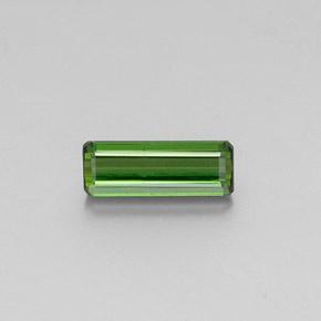 Tourmaline vert moyen naturelle taille émeraude, 1,72 ct, VVS-VS