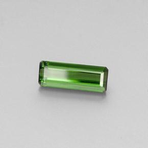 Tourmaline vert moyen naturelle taille émeraude, 1,72 ct, VVS-VS