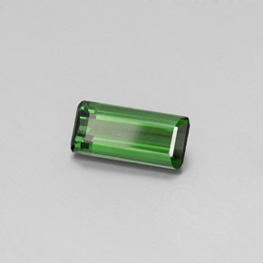Tourmaline vert naturelle taille émeraude, 1,75 ct, VS