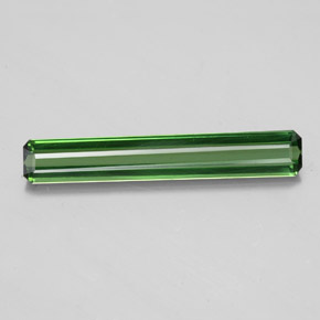 Tourmaline vert naturelle taille émeraude, 1,51 ct, VS