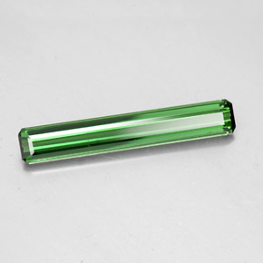 Tourmaline vert naturelle taille émeraude, 1,60 ct, VVS-VS