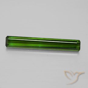 Tourmaline vert naturelle taille émeraude, 3,45 ct, VVS
