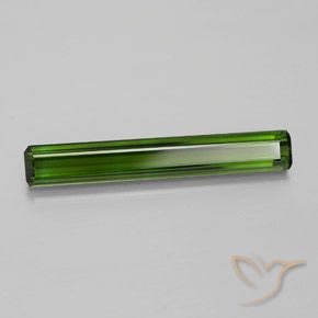 Tourmaline vert naturelle taille émeraude, 3,45 ct, VVS