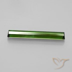 Tourmaline vert naturelle taille émeraude, 3,45 ct, VVS