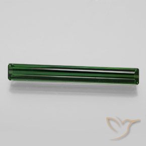 3.19ct Naturel Vert forêt frais Tourmaline, Taille émeraude, VVS