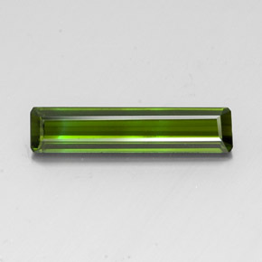 Tourmaline vert naturelle taille émeraude, 3,40 ct, VS