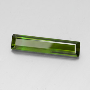 Tourmaline vert naturelle taille émeraude, 3,40 ct, VS