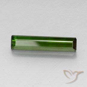 Tourmaline Vert foncé naturelle Octogone / coupe Émeraude, 3.52 ct, VVS-VS