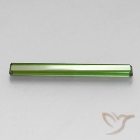 Tourmaline Vert foncé naturelle Octogone / coupe Émeraude, 3.42 ct, VVS-VS