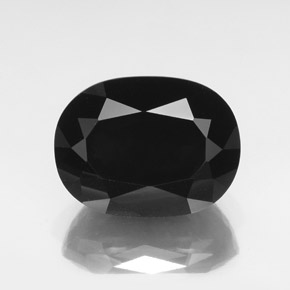Tourmaline noir naturelle coupe ovale, 36,01 ct, opaque