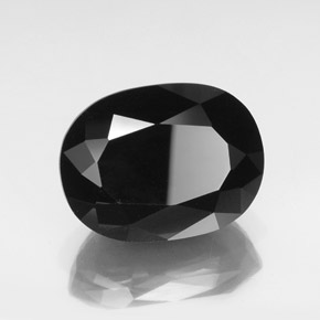 Tourmaline noir naturelle coupe ovale, 36,01 ct, opaque