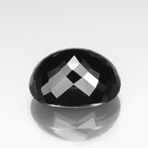 Tourmaline noir naturelle coupe ovale, 36,01 ct, opaque