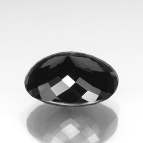 Tourmaline noir naturelle coupe ovale, 28,81 ct, opaque