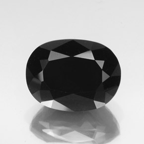 Tourmaline noir naturelle coupe ovale, 32,33 ct, opaque