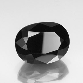 Tourmaline noir naturelle coupe ovale, 32,33 ct, opaque