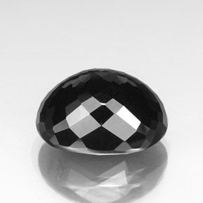 Tourmaline noir naturelle coupe ovale, 32,33 ct, opaque