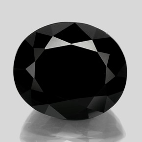 Tourmaline noir naturelle coupe ovale, 88,82 ct, opaque