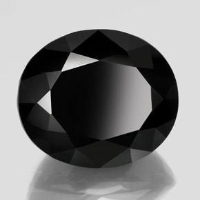 Tourmaline noir naturelle coupe ovale, 88,82 ct, opaque