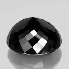 Tourmaline noir naturelle coupe ovale, 88,82 ct, opaque
