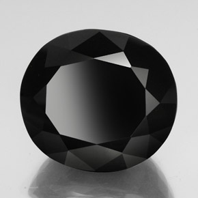 Tourmaline noir naturelle coupe ovale, 61,64 ct, opaque