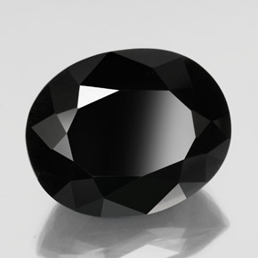 Tourmaline noir naturelle coupe ovale, 49,27 ct, opaque