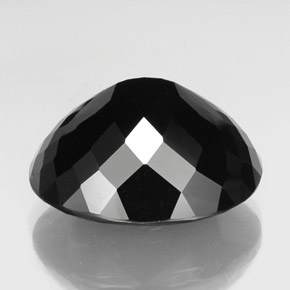 Tourmaline noir naturelle coupe ovale, 49,27 ct, opaque