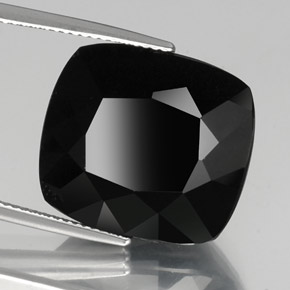 Tourmaline noir naturelle coupe coussin, 26,13 ct, opaque