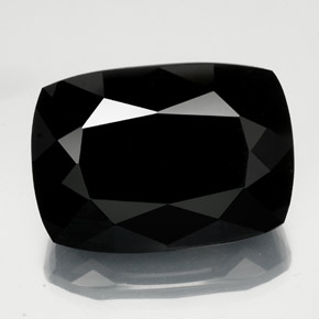Tourmaline noir naturelle coupe coussin, 57,54 ct, opaque