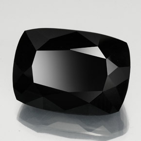 Tourmaline noir naturelle coupe coussin, 57,54 ct, opaque