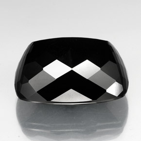 Tourmaline noir naturelle coupe coussin, 57,54 ct, opaque