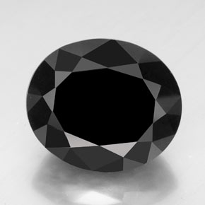 Tourmaline noir naturelle coupe ovale, 74,70 ct, opaque