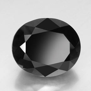 Tourmaline noir naturelle coupe ovale, 74,70 ct, opaque