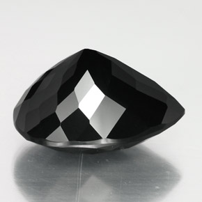 Tourmaline noir naturelle en forme de poire, 16,07 ct, opaque
