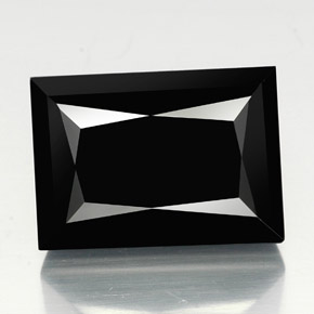 Tourmaline noir naturelle baguette, 39,02 ct, opaque
