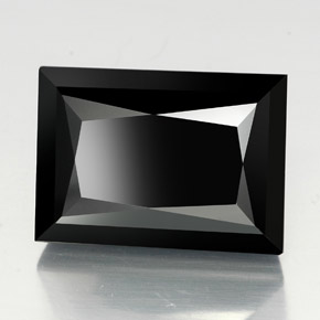 Tourmaline noir naturelle baguette, 39,02 ct, opaque