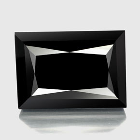 Tourmaline noir naturelle baguette, 59,02 ct, opaque