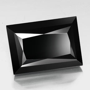 Tourmaline noir naturelle baguette, 59,02 ct, opaque