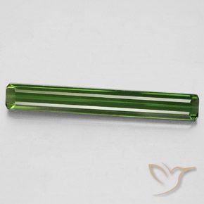 2.53ct Naturel Forêt verte Tourmaline, Taille émeraude, VS