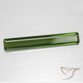 Tourmaline Vert moyen naturelle Octogone / coupe Émeraude, 2.98 ct, VVS-VS