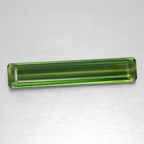 Tourmaline vert naturelle taille émeraude, 2,62 ct, VVS-VS