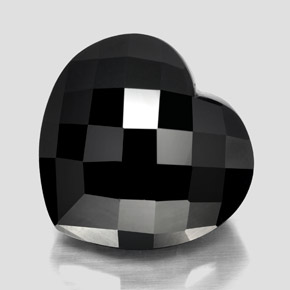 Tourmaline noir naturelle forme de coeur, 25,72 ct, opaque