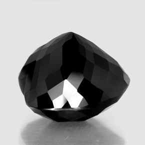 Tourmaline noir naturelle forme de coeur, 25,72 ct, opaque