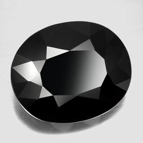 Tourmaline noir naturelle coupe ovale, 29,19 ct, opaque