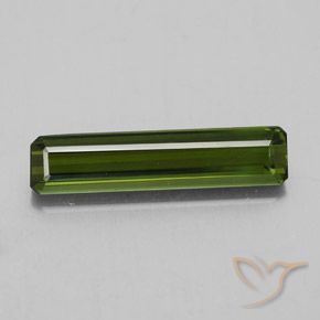 2.11ct Naturel Forêt verte Tourmaline, Taille émeraude, VVS